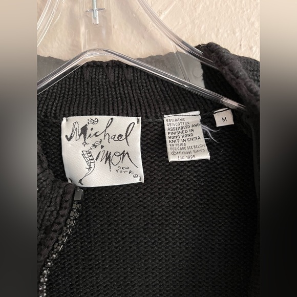 Vintage Michael Simon snowflake zip up sweater - Picture 5 of 8